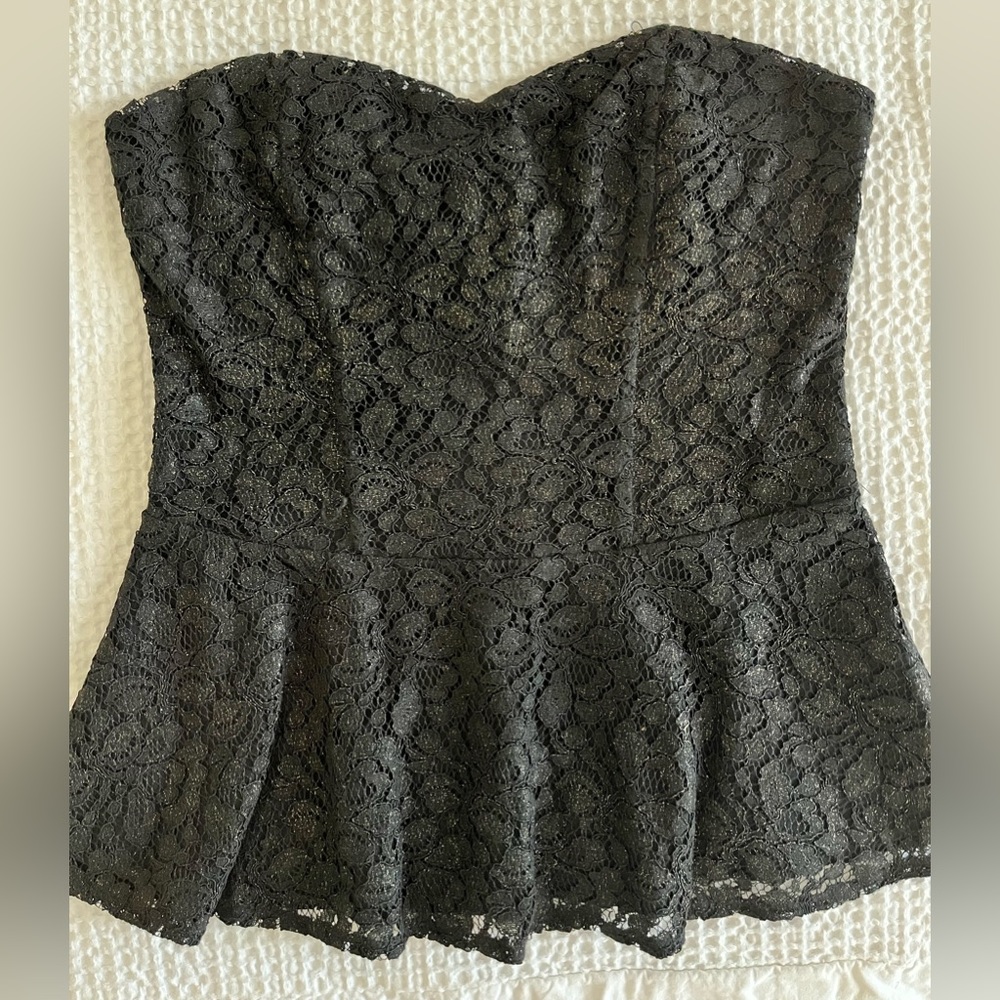 Express black & gold top